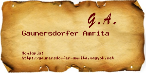 Gaunersdorfer Amrita névjegykártya